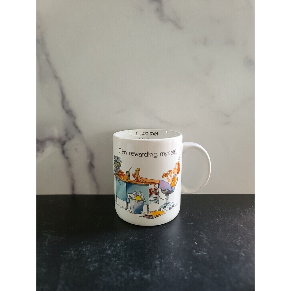 Vintage Coffee Mug I'm Rewarding Myself... I Just Met Last Weeks Deadlines